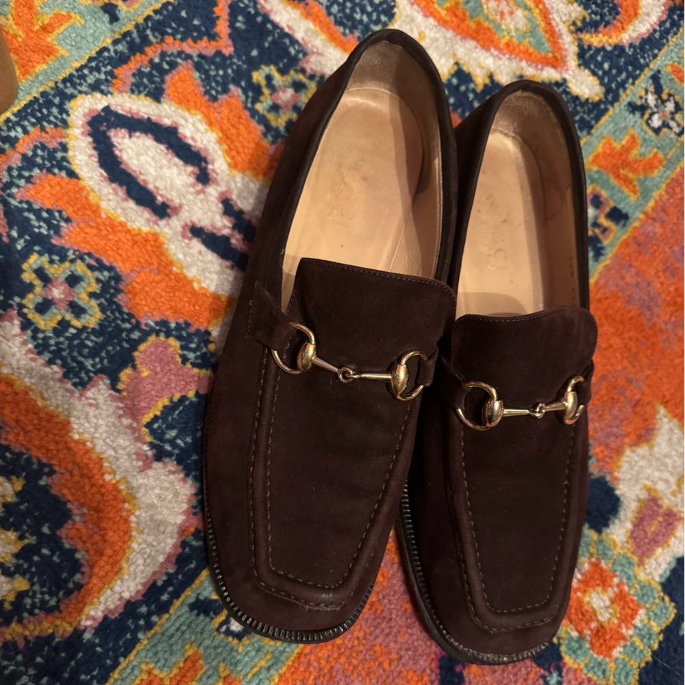 Gucci Vintage Woman’s Brown Suede Loafers - Picture 8 of 8